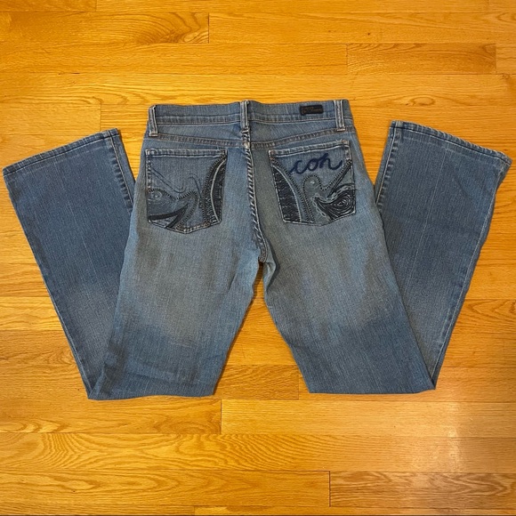 Citizens of Humanity Jeans with Embroidered Wave Design on Back Pockets Size 28 - Picture 8 of 16